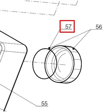 Ó-gyűrű AirFlow S1 és S2 por tartály kupak alá  D42/46x2,2  EMS