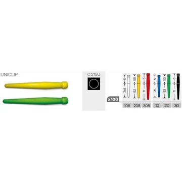 UNICLIP műanyag stift utántöltő fehér 108/0,8mm 100db/csom