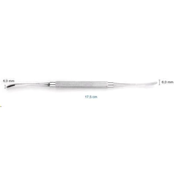 Raspatórium Molt fej: 6mm, hossz: 17,5cm HLW
