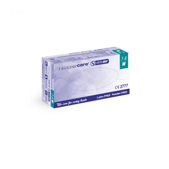 Kesztyű Sempercare Nitril Skin2 méret: M, púdermentes nitril lila (200db)