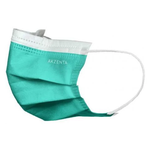 Szájmaszk gumis AKZENTA ONE Ultrasafe zöld 50 db