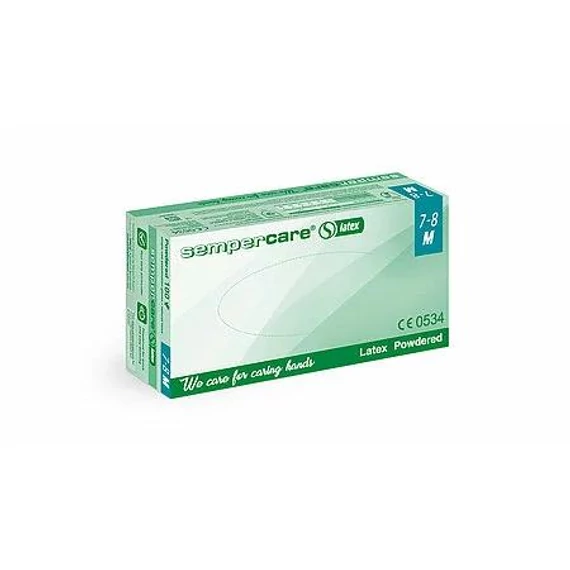 Kesztyű Sempercare latex púderes L 100db/dob