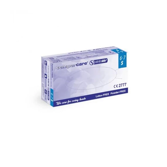 Kesztyű Sempercare Nitril Skin2 méret: S, púdermentes nitril lila (200db)