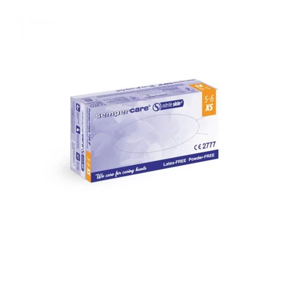 Kesztyű Sempercare Nitril Skin2 méret: XS, púdermentes nitril lila (200db)
