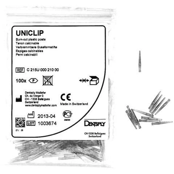 UNICLIP műanyag stift utántöltő fekete 100db/csom