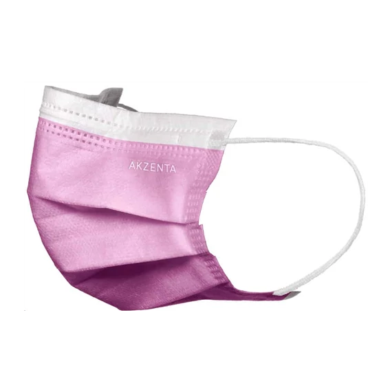 Szájmaszk gumis AKZENTA ONE Ultrasafe & Cool pink 50 db