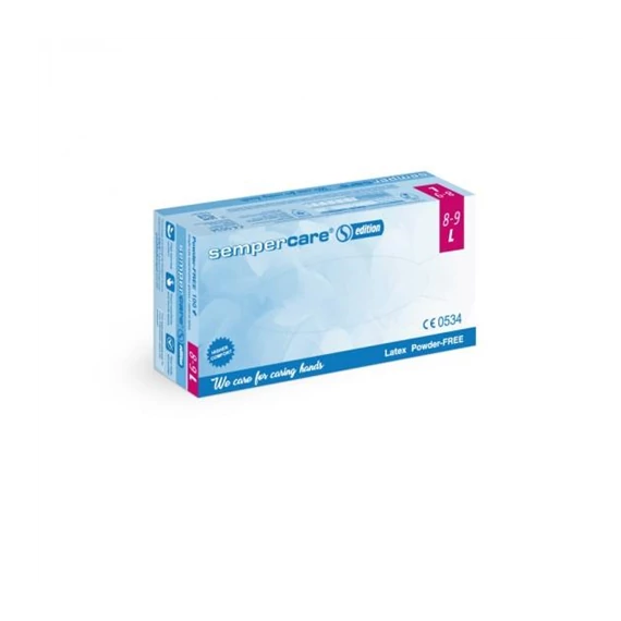 Kesztyű Sempercare latex púdermentes L 100db/dob
