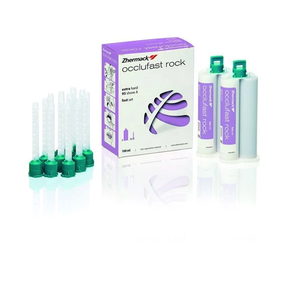 OCCLUFAST Rock 2×50ml +12 kev.csőr (addíciós szilikon harapásregisztráláshoz) ZHERMACK