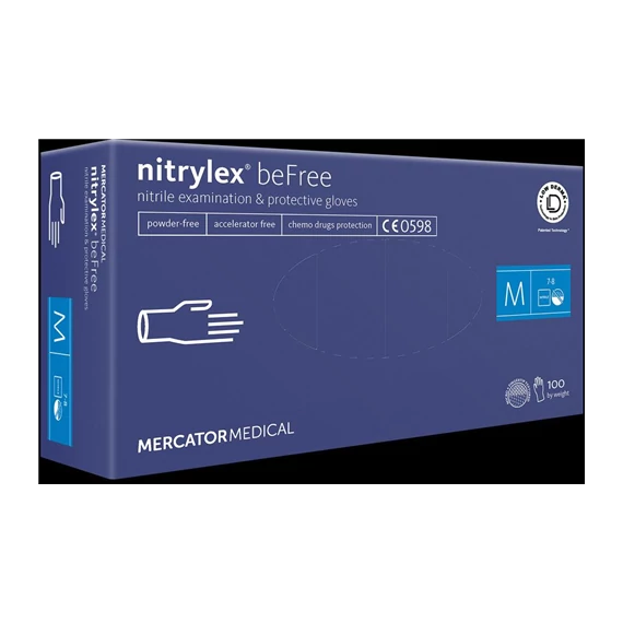 Kesztyű NITRYLEX BEFREE A100 lila, XL 100db-os