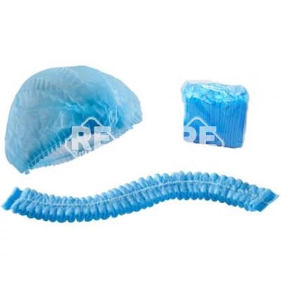 Műtős sapka női gumis harmónika 100db (kék)