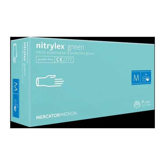 Kesztyű NITRYLEX Green, S 100db-os