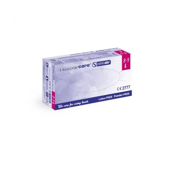 Kesztyű Sempercare Nitril Skin2 méret: L, púdermentes nitril lila (200db)