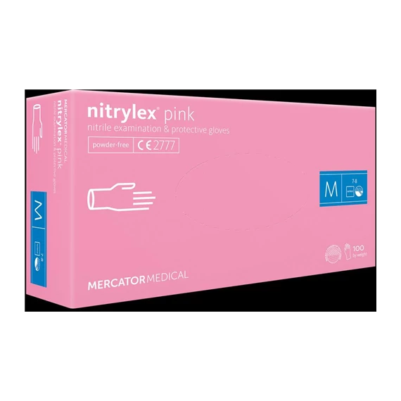 Kesztyű NITRYLEX Pink XS 100db-os