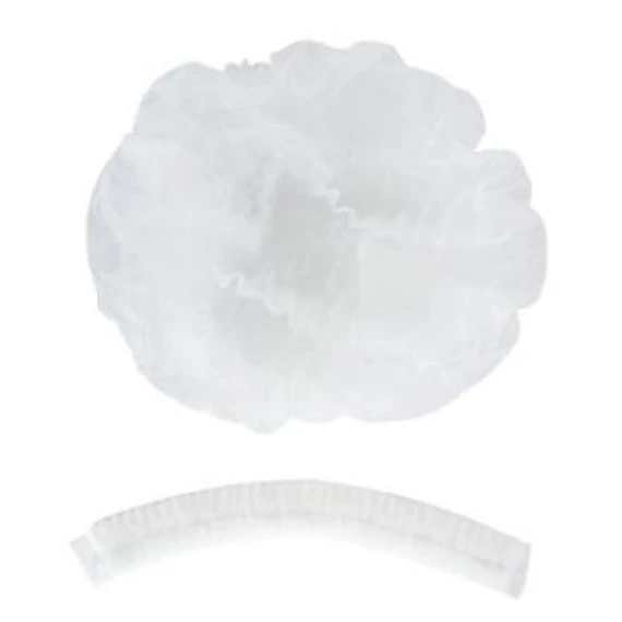 Műtős sapka női gumis harmónika 100db (fehér)