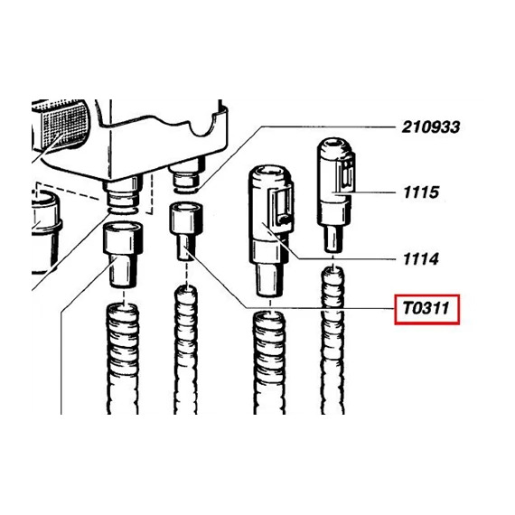 Tömlővég 11-es 55/T0311 CATTANI
